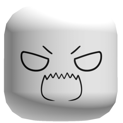 Roblox Item White Angry Face Mask