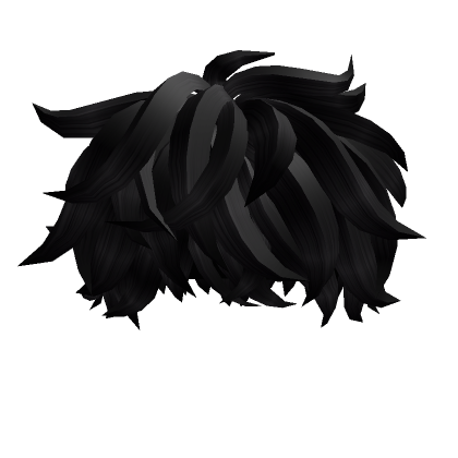 y2k emo anime black messy curly boy hair | Roblox Item - Rolimon's