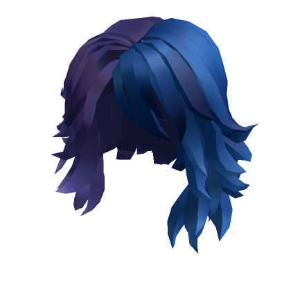 Anime Messy Wolfcut Layered Hair (Blue) - Roblox