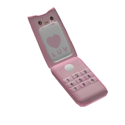 ɞ, kawaii y2k flip phone in pink