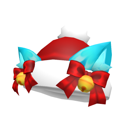 Roblox Item Christmas Santa Pom hat Blue