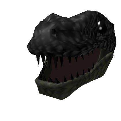 Roblox Item Black DINOSAUR Head Tyrannosaurus Rex Dino Green
