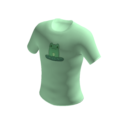 Cute Green Frog Crew Neck T-Shirt