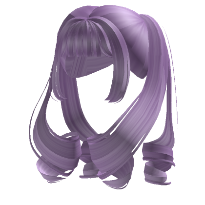 Roblox Item Cute Fairy Curly Twirl Pigtails (Light Purple)
