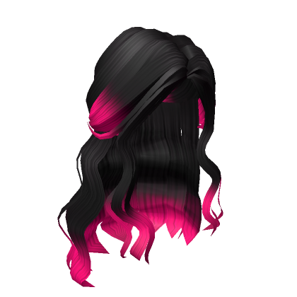 Two-Tone Cute Anime Hair (Black & Pink)'s Code & Price - RblxTrade