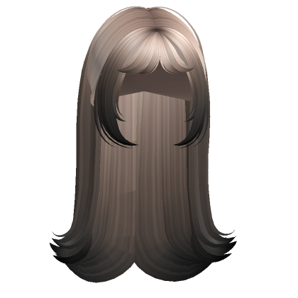 Long Natural Hairstyle with Hair Clip (Platinum) - Roblox