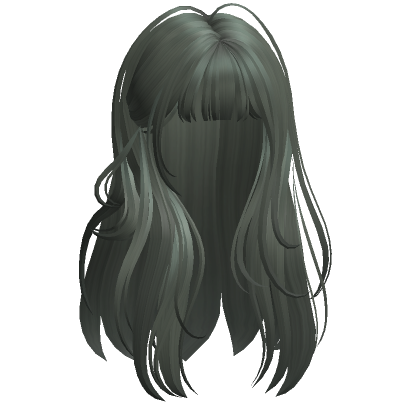 Natural Straight hair in Dark Green - Roblox