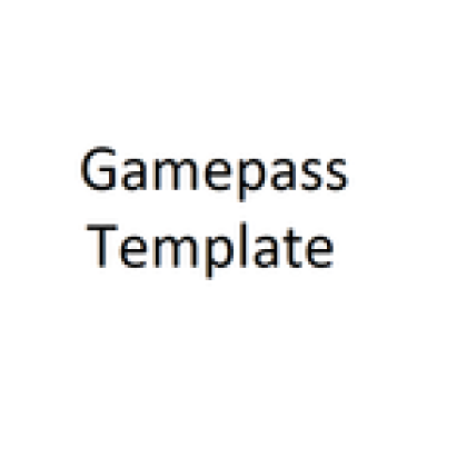 Gamepass template - Roblox