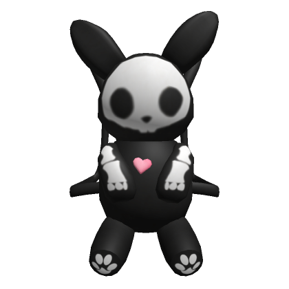 Black Gothic Skeleton Bunny Backpack 3.0