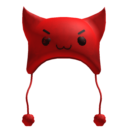 Roblox Item Cute Fluffy Red Devil Beanie