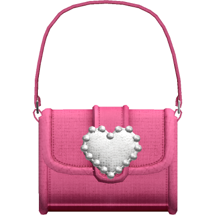 Roblox Item Luxury Heart Purse in Hot pink