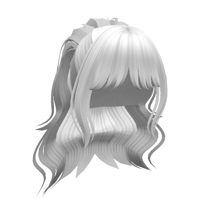 Curly Hair Extensions (White)'s Code & Price - RblxTrade