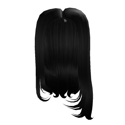 Straight Hair w/ Curved Ends [Black] - Roblox