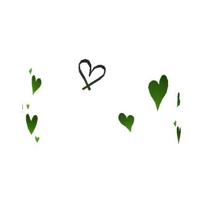 Roblox Item ❤️  Heart Face Stickers Tattoo - Black Green