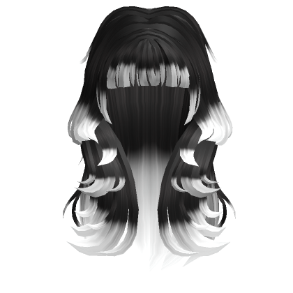 Grunge Lush wolf hair Black to White | Roblox Item - Rolimon's