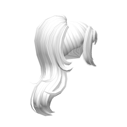 Roblox Item White High Fluffy Ponytail