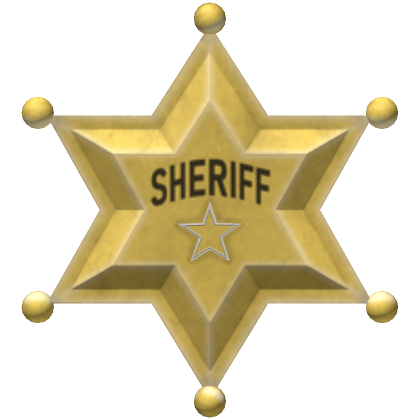 Gold Sheriff (Police) Badge - Roblox