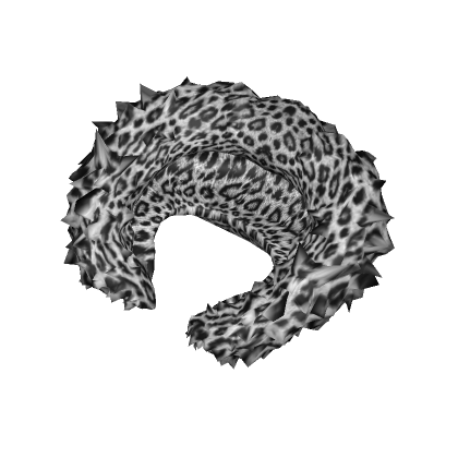 Roblox Item [3.0] Grey Leopard Fur Hood