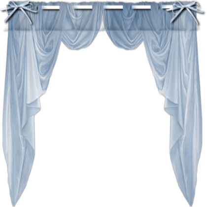 BLOXBURG TRANSPARENT - blue curtains
