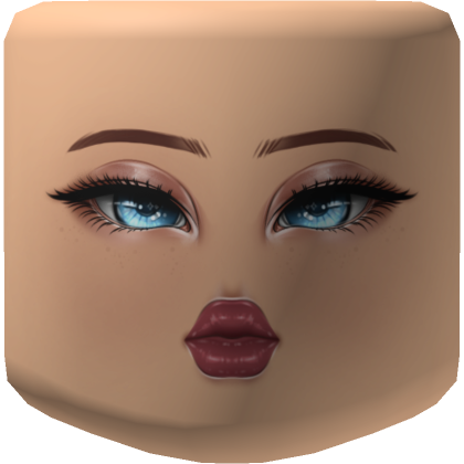 Roblox Item Famous Girl Cute Mask Light Brown