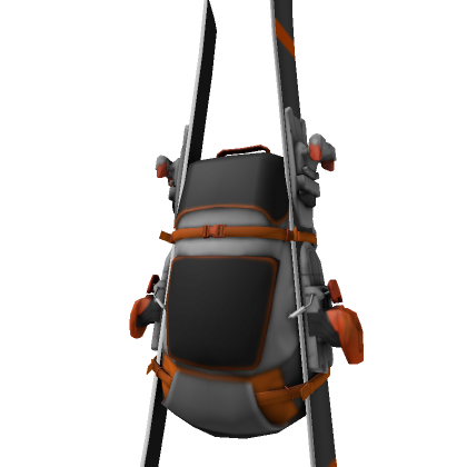 Roblox Item Pro Ski Backpack (White/Orange)