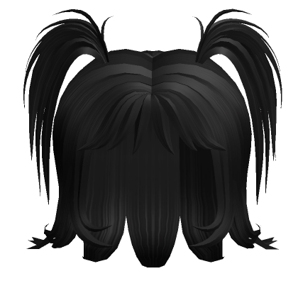 Roblox Item High Wispy Ponytails Black
