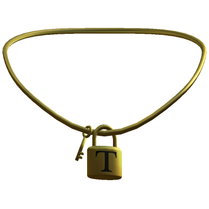 Roblox Item 3.0 Gold Key Lock Initial - T