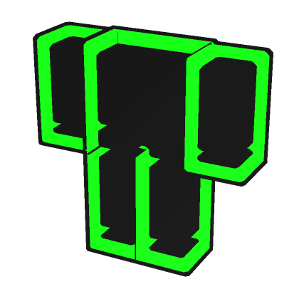 Roblox Item (1.0) Neon Lime Double Outline Avatar