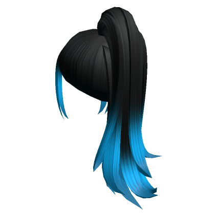 Popular Girl Blue & Black Hair's Code & Price - RblxTrade