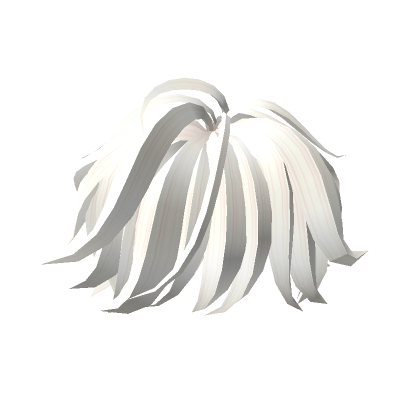 Messy Anime Boy Hair in White - Roblox