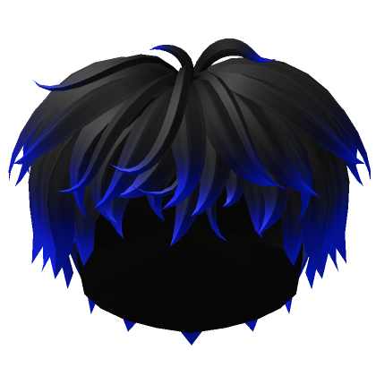 Blue and Black Messy Hair | Roblox Item - Rolimon's