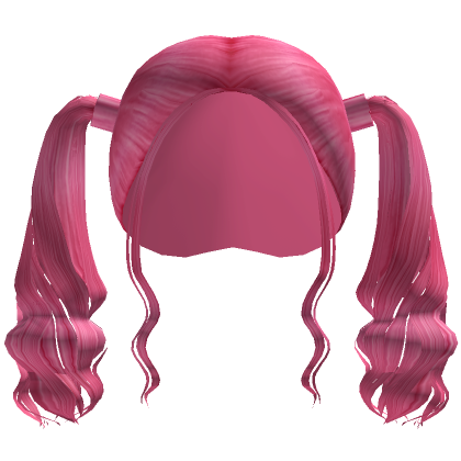 Roblox Item 3.0 Hot Pink Wavy Pigtails