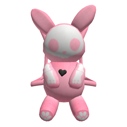 Roblox Item Pink Gothic Skeleton Bunny Backpack 3.0