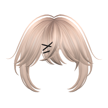 Cute Anime Bangs with Hair Clips Platinum Blonde Roblox Item