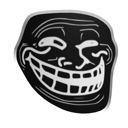 Inverted Troll Face Head