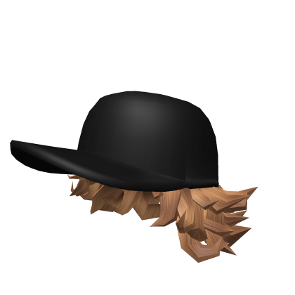 Roblox Item Black Baseball Cap Hair in Brunette