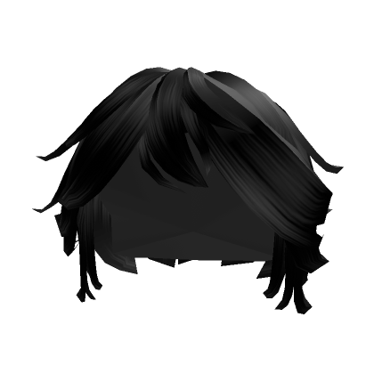 Shy Anime Boy Hair (Black) - Roblox
