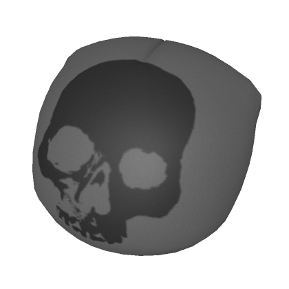 Roblox Item Gray Y2K Skull Beanie