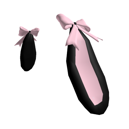 Roblox Item Black & Pink Bunny Ears with Bow