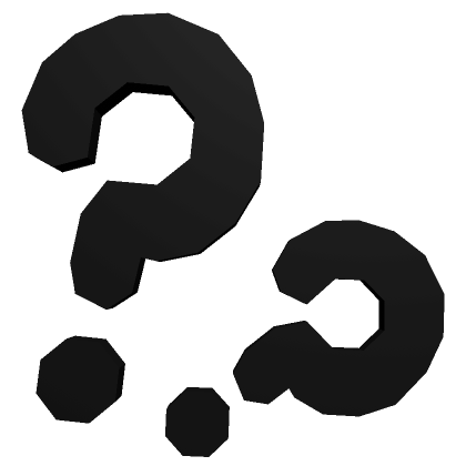 얼굴에 애니메이션 물음표 - 블랙 - Roblox