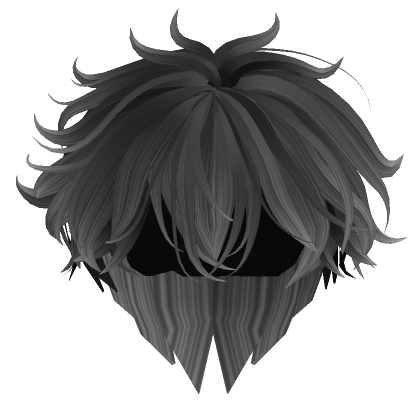 Messy Anime Boy Hair in Black White Roblox Item Rolimon s