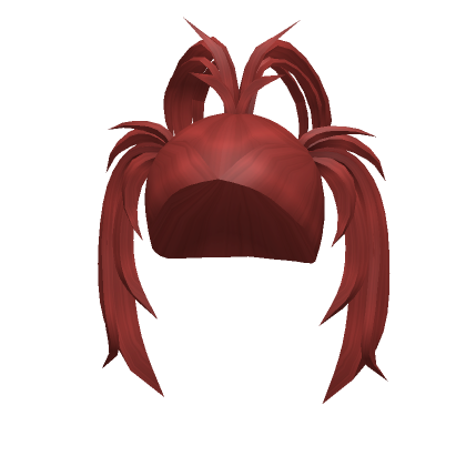 Roblox Item Cyber Y2K Tri Pigtails in Red