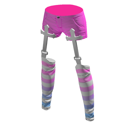 Roblox Item Pastel Goth Shorts Cotton Candy