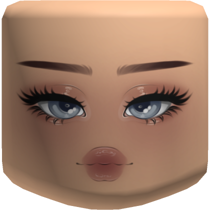 หญิงสาวผู้ร้าย น่ารัก หน้ากาก สีน้ําตาลอ่อน - Roblox
