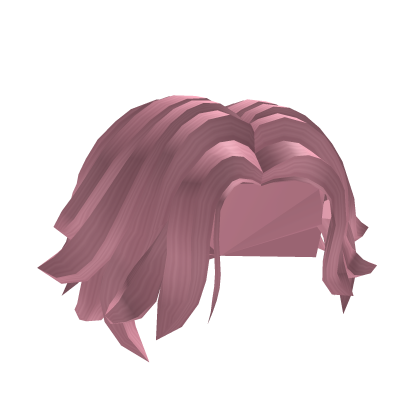 Roblox Item Pink Messy Wavy Middle Part