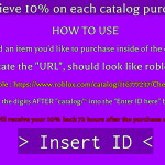 I receive 10% on each catalog purchase here