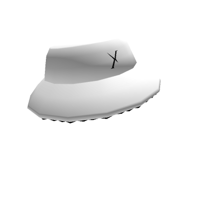 Roblox Item x White/Black Fluffy Bottom Hat