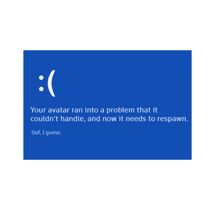 Blue screen of death ending - Roblox