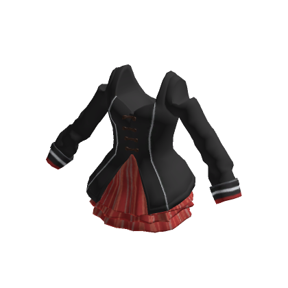 Roblox Item 🖤 Anime Soldier Dress Kawaii Black and Red