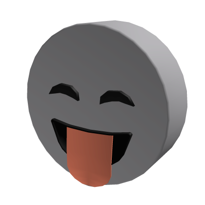 Recolorable Face with Tongue Emoji Head - Roblox